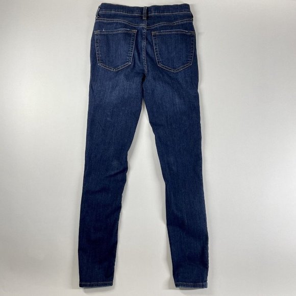Free People Women's 26 Skinny Jeans Blue Dark Wash Distressed 61855-16515125 - Picture 6 of 11
